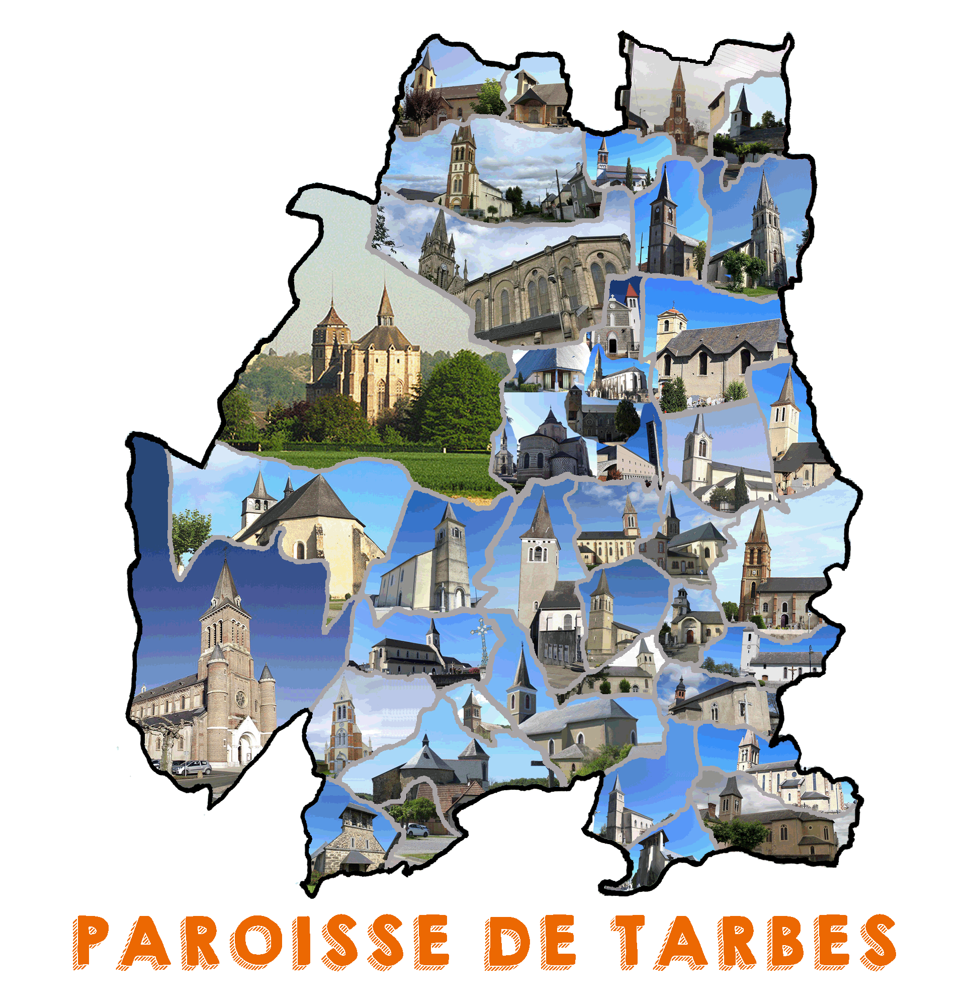 carte paroisse tarbes Carte églises paroisse